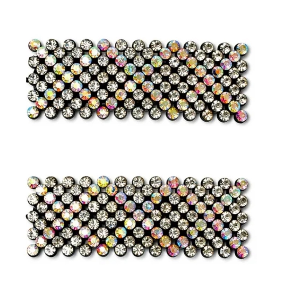 Time & Tru crystal hair clips set of two NWT